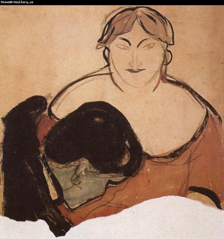 Edvard Munch The young man and girlie